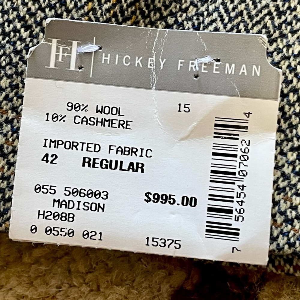 NWT Hickey Freeman Madison Blazer Green Wool and Cashmere Blend Sport Coat 42 - Picture 15 of 15